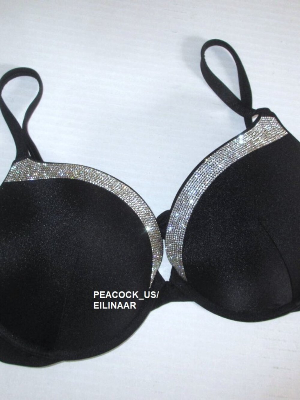 36DD/M VICTORIA SECRET Shine Strap Trim Push Up Top Bikini Set Brazilian Bottom - Picture 6 of 9